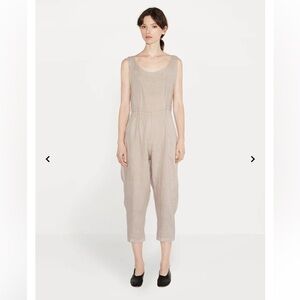 BLACK CRANE Linen Overalls in Oatmeal - Size Medium